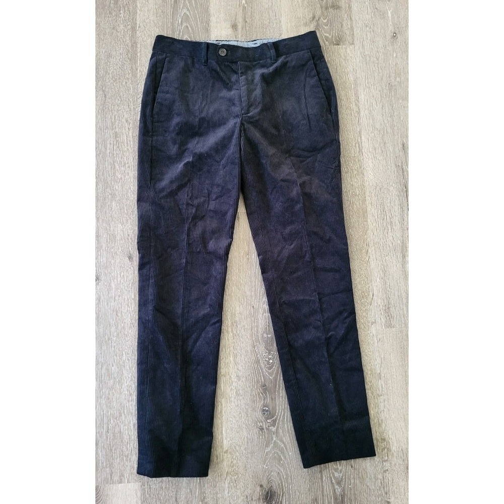 NWOT Mens Bonobos Black Slim Corduroy Pants Sz 31/32